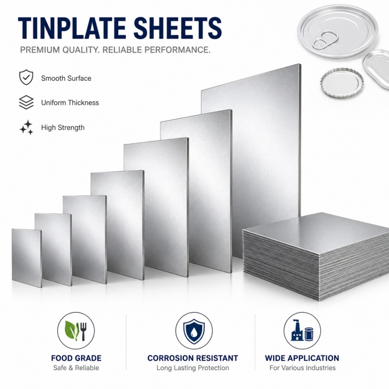 Food Grade Tinplate Sheet for Cans and Metal Packaging