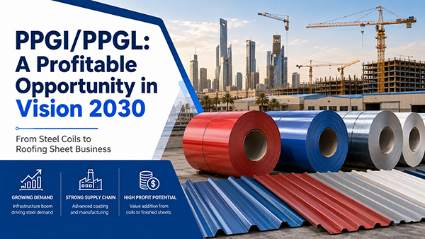 PPGI and PPGL roofing sheet business opportunity in Saudi Vision 2030