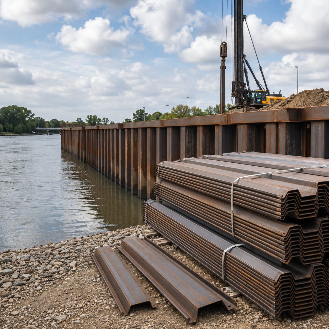 Hot Rolled Steel Sheet Pile for Retaining Wall, Foundation and Port Construction