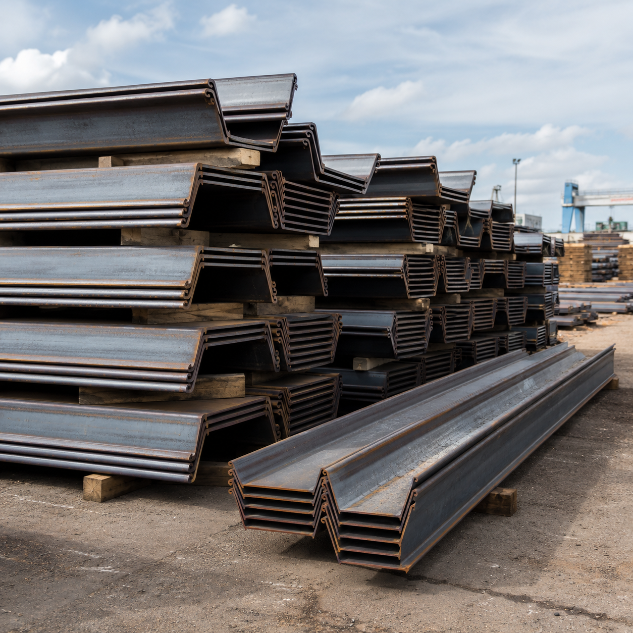 Hot Rolled Steel Sheet Pile for Retaining Wall, Foundation and Port Construction