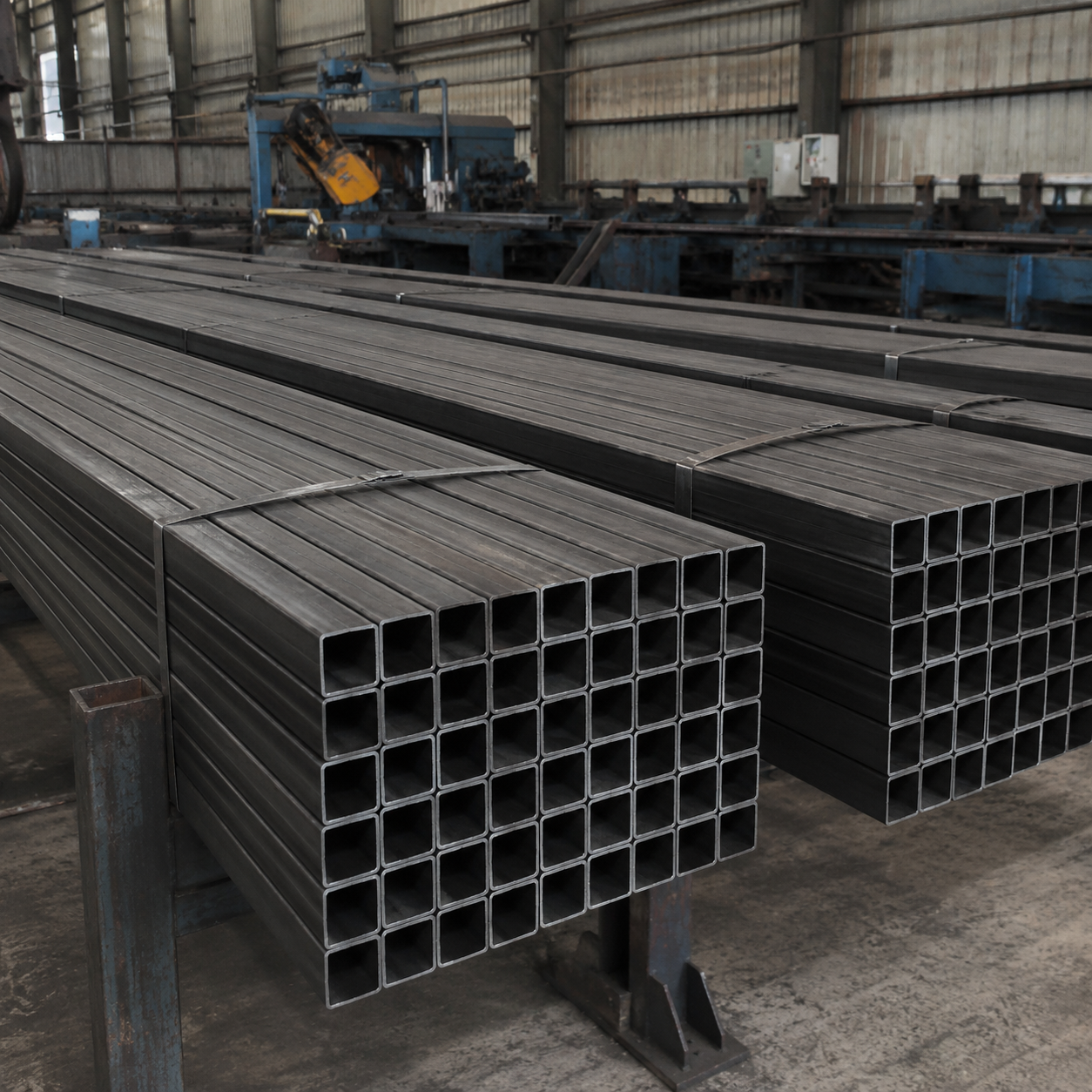 Black Carbon Steel Square Hollow Section Tube for Structural Frames and Industrial Fabrication