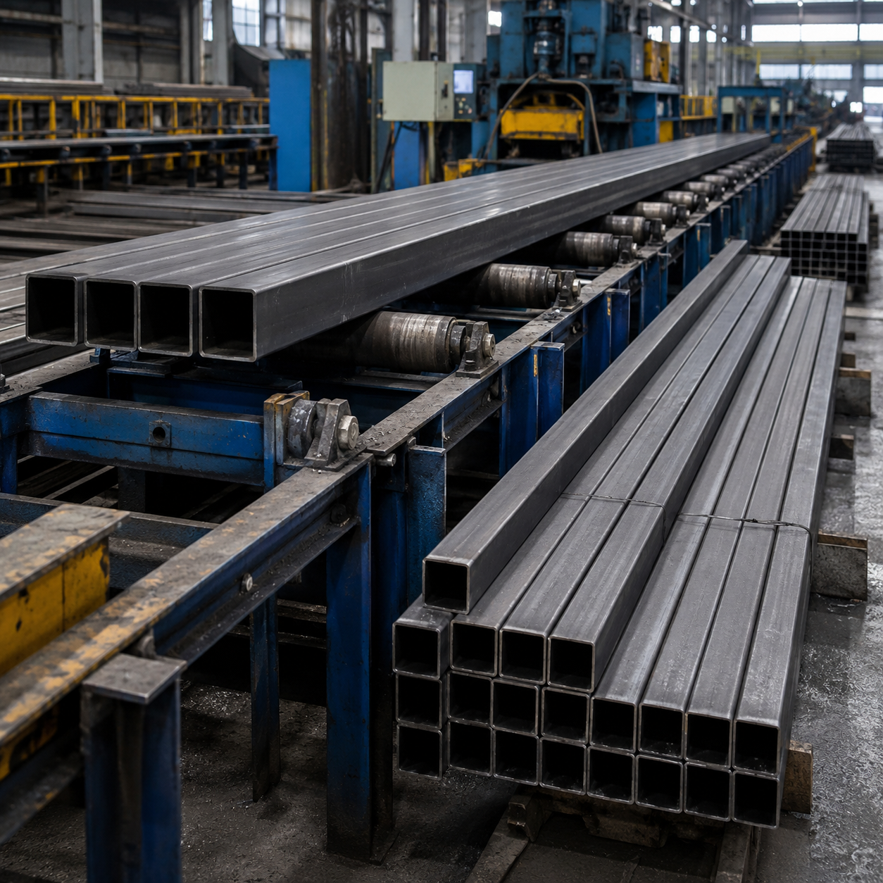 Black Carbon Steel Square Hollow Section Tube for Structural Frames and Industrial Fabrication