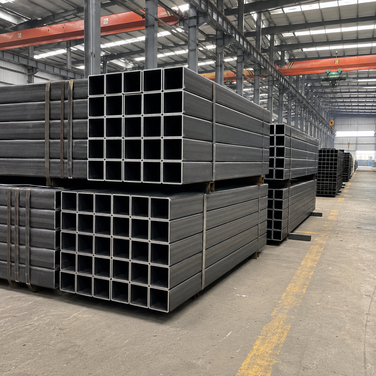 Carbon Steel Square Tube for Construction, Steel Structure, Furniture and Industrial Fabrication