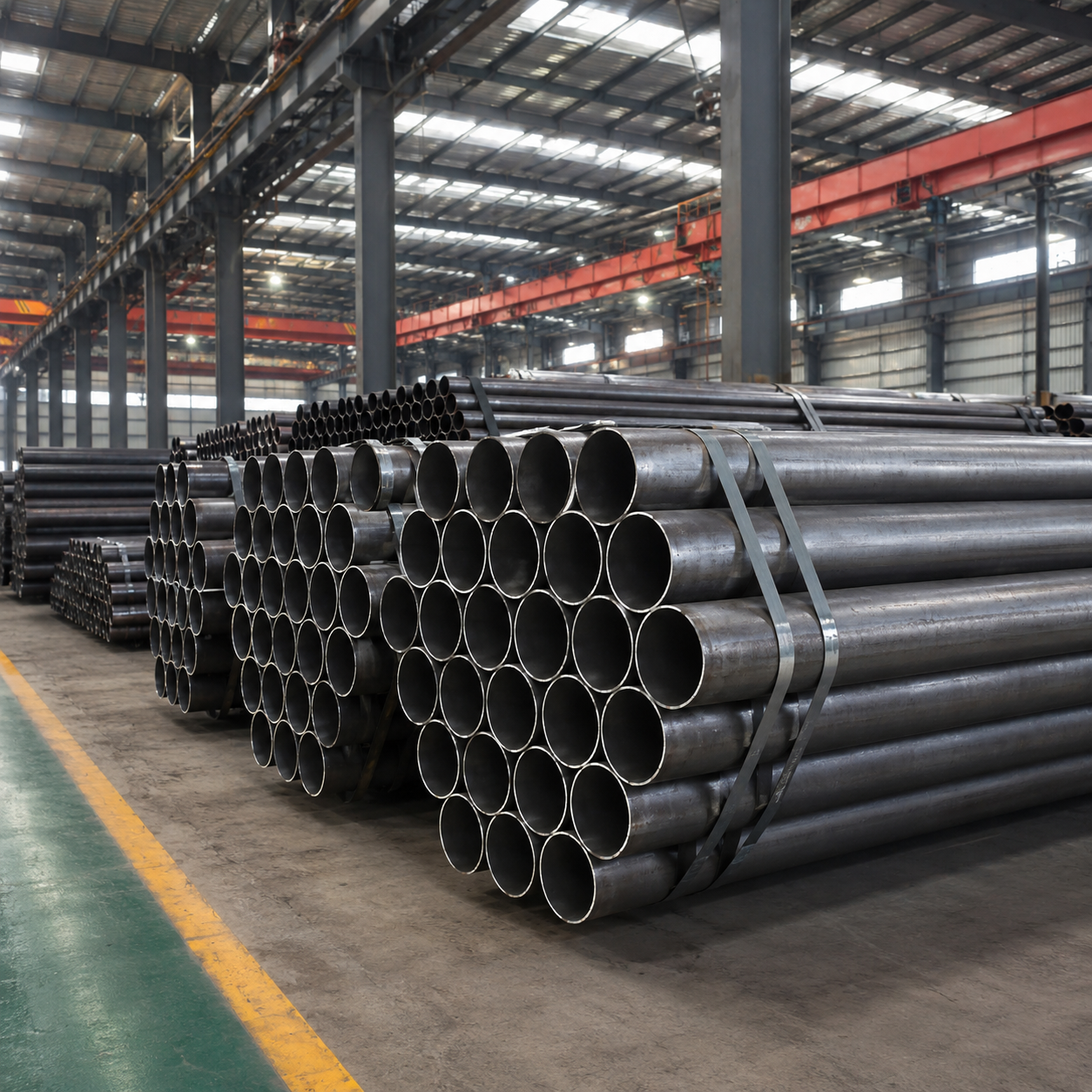 Black Carbon Steel Round Pipe for Construction, Structure, Machinery and Industrial Fabrication