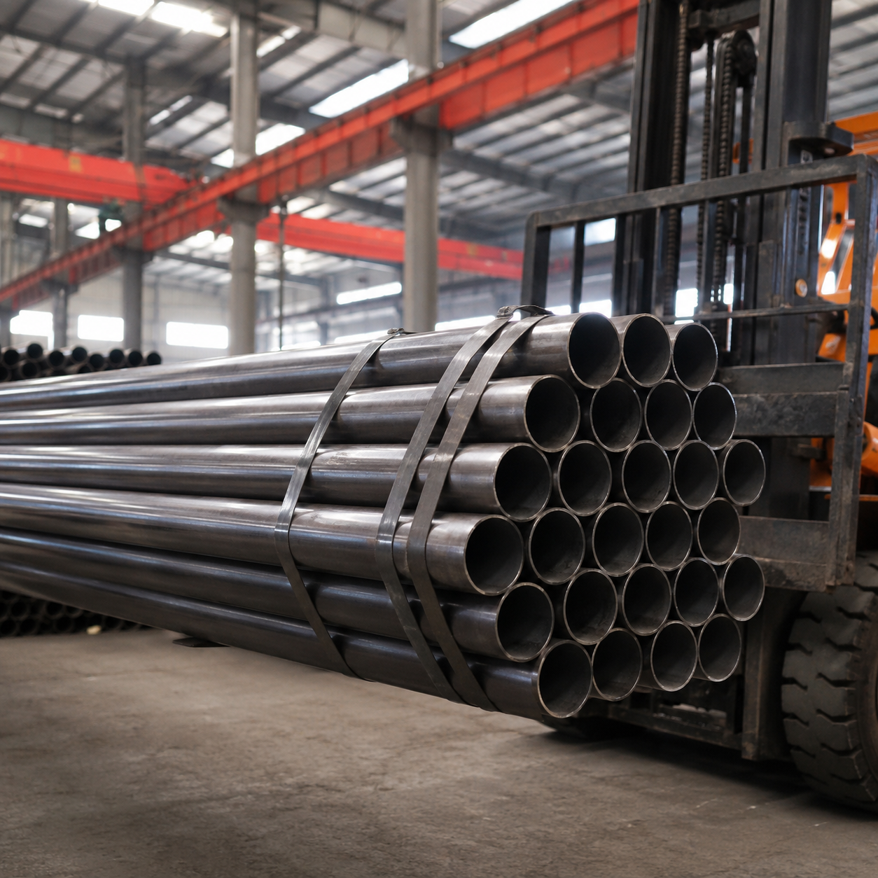 Black Carbon Steel Round Pipe for Construction, Structure, Machinery and Industrial Fabrication