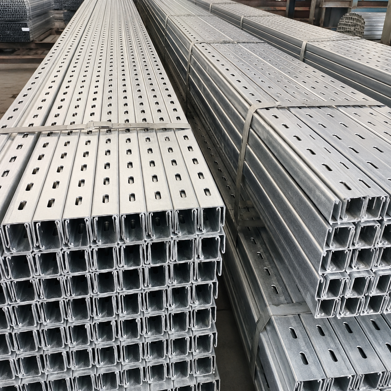 Perforated U Channel Steel for Solar Mounting, Support Frames and Construction Installation