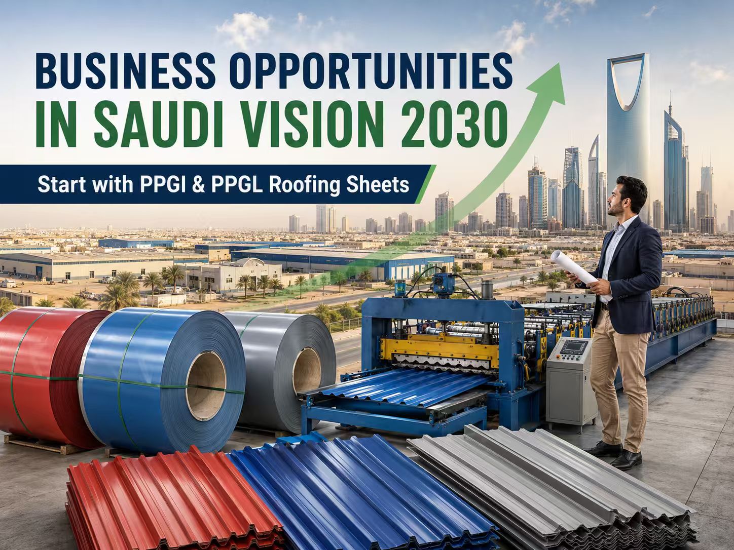 PPGI and PPGL roofing sheet business opportunity in Saudi Vision 2030