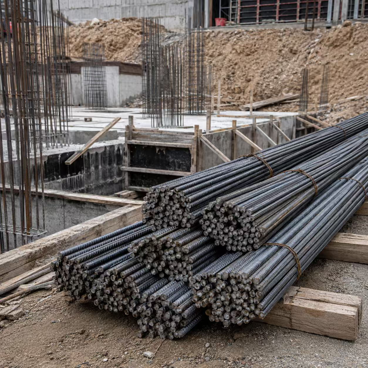 Deformed Steel Rebar for Concrete Reinforcement, Building Construction and Infrastructure Projects