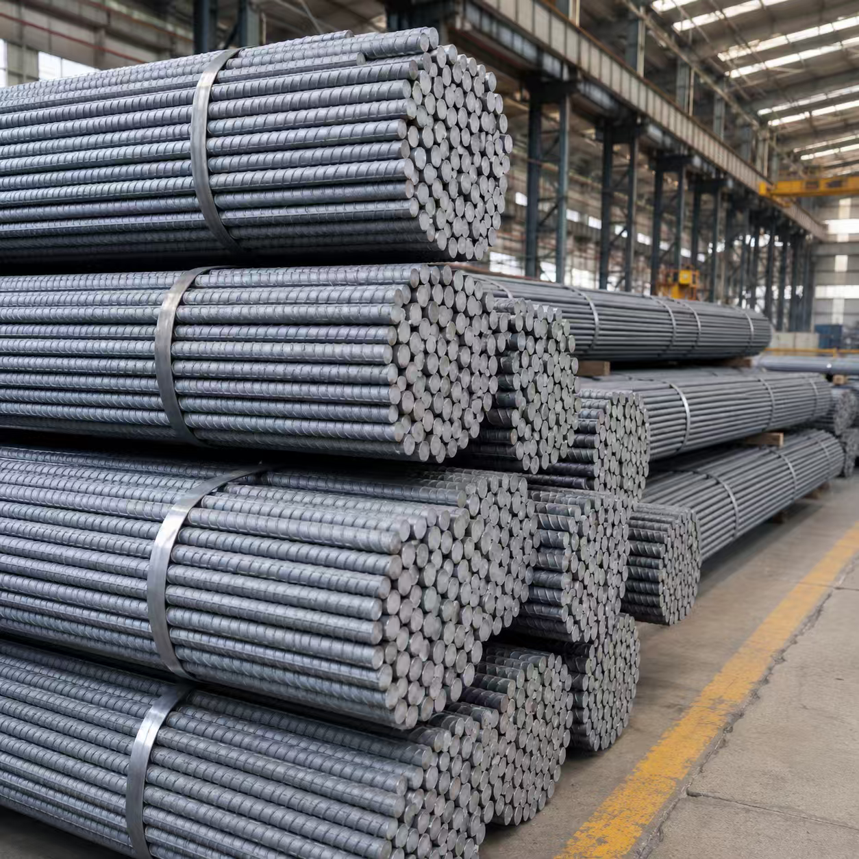 Ribbed Steel Rebar for Concrete Reinforcement, Building Foundations and Infrastructure Construction