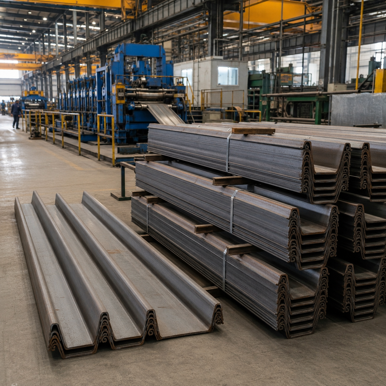 Steel Sheet Pile for Retaining Walls, Cofferdams, Ports, Bridges and Foundation Construction