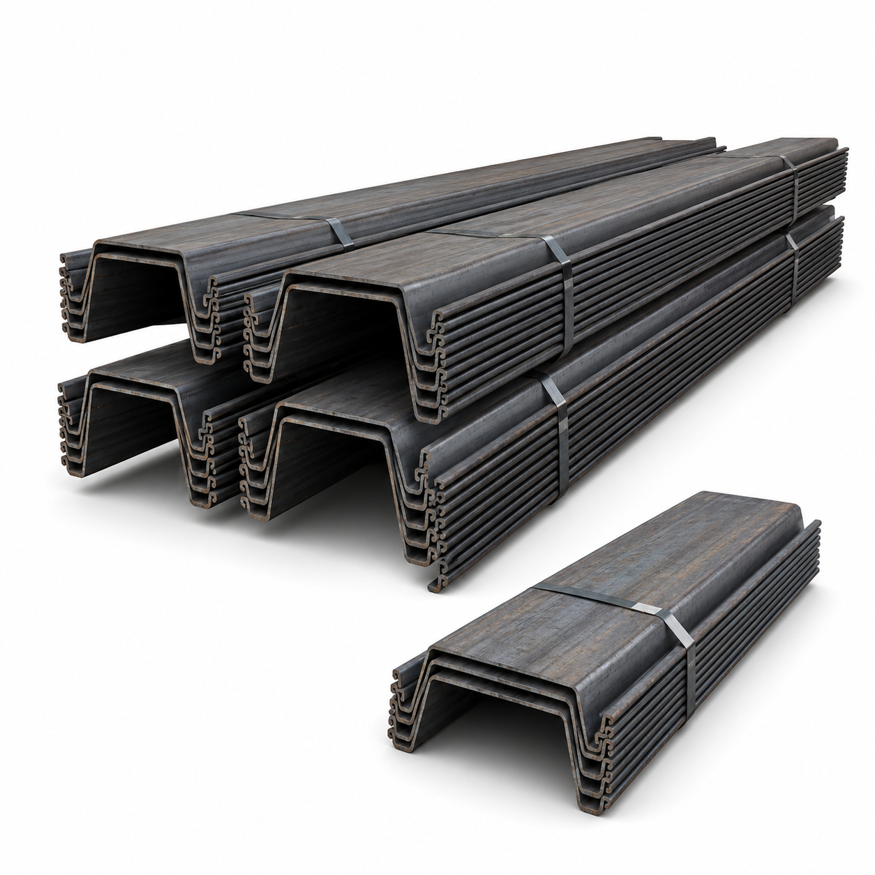 Steel Sheet Pile for Retaining Walls, Cofferdams, Ports, Bridges and Foundation Construction