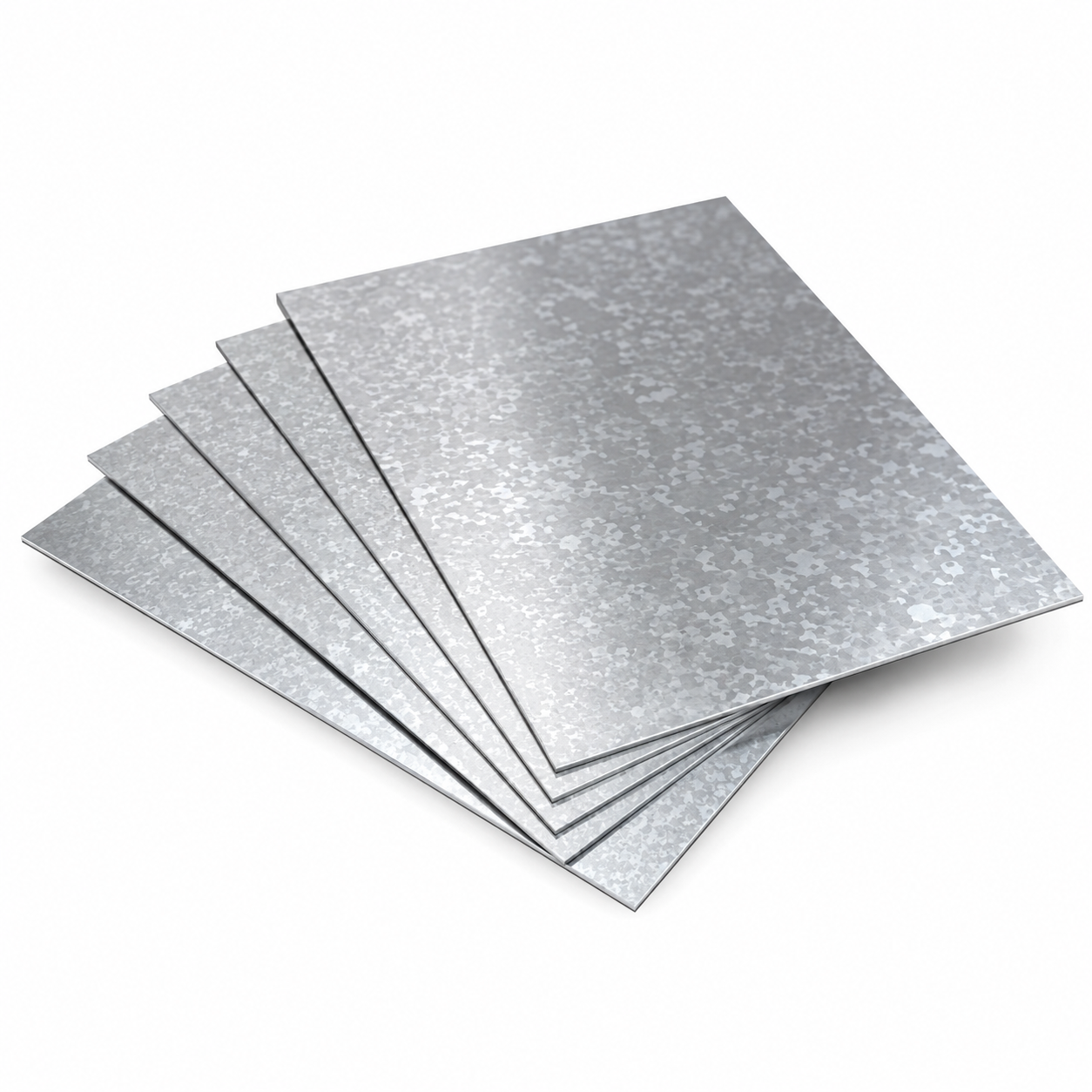 GI galvanized steel sheets stacked on wooden pallets for roofing and construction use