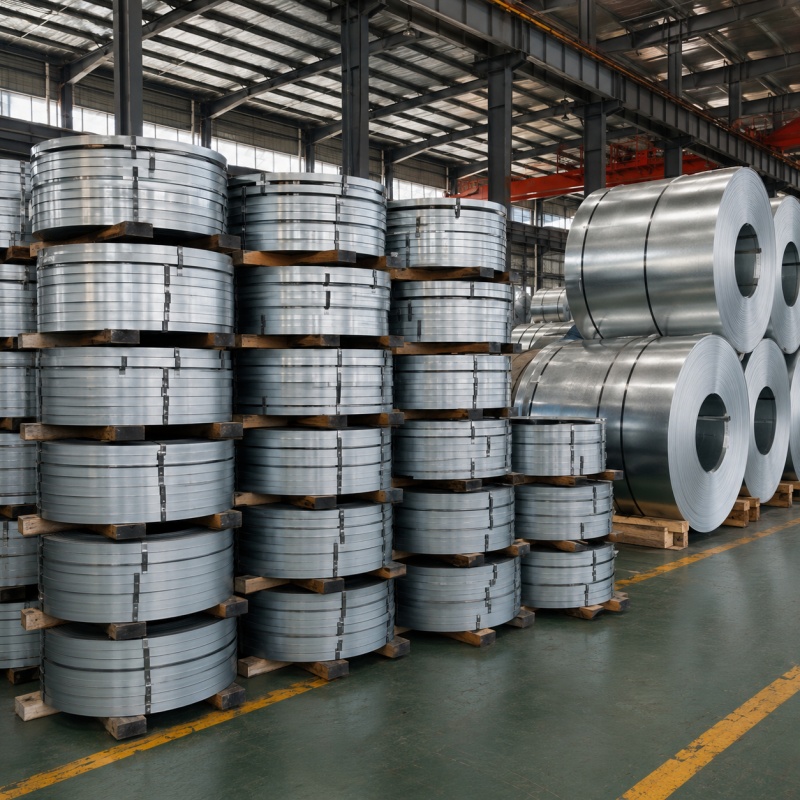 Galvalume Steel Strip Coil Aluzinc Coated Steel Strip for Roll Forming, Cable Armoring and Construction Profiles