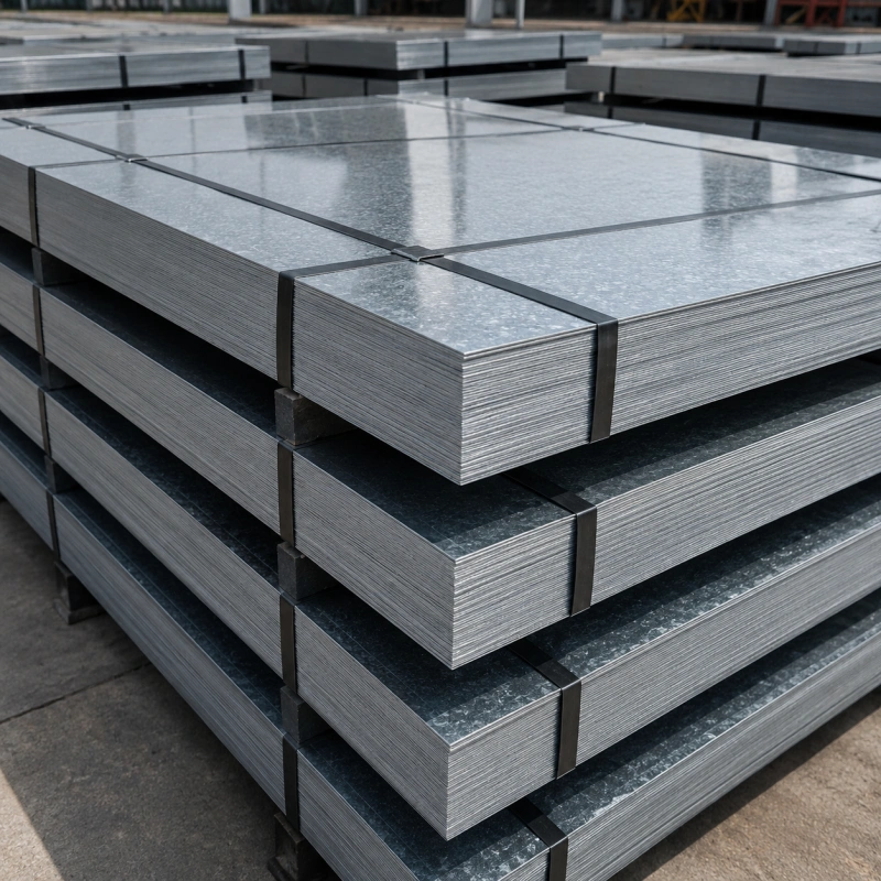 Hot Dip Galvanized Steel Sheet for HVAC Ducts, Construction Panels, Roofing and Metal Fabrication