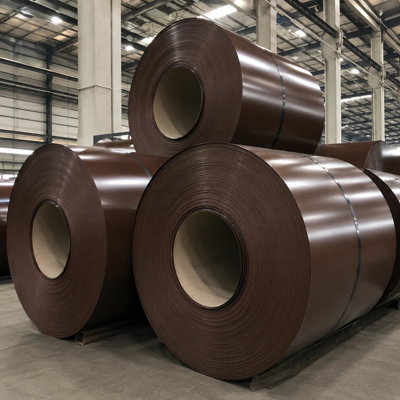 RAL 8017 Chocolate Brown PPGI Prepainted Galvanized Steel Coil for Roofing and Wall Cladding