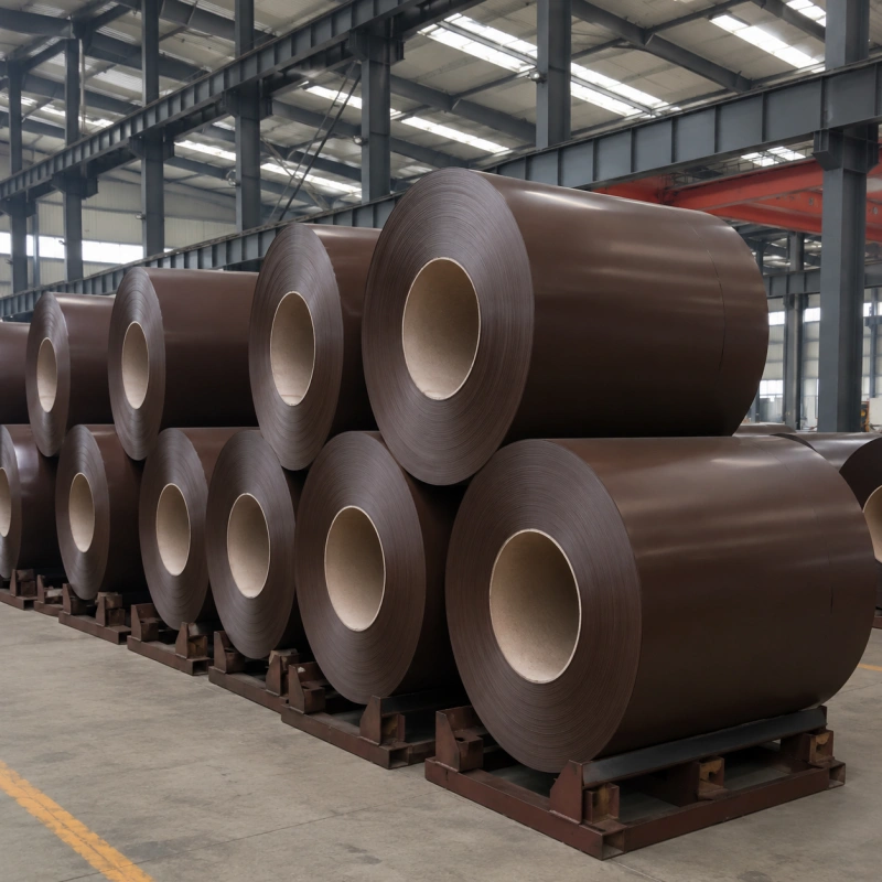 RAL 8017 Chocolate Brown PPGI Prepainted Galvanized Steel Coil for Roofing and Wall Cladding