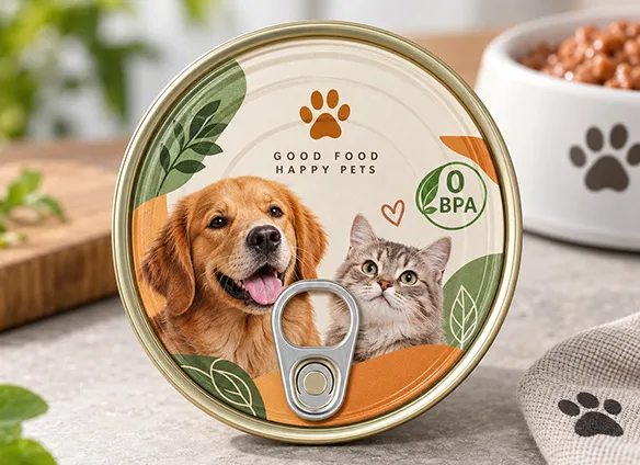 BPA Free Printed Pet Food Tinplate Lid