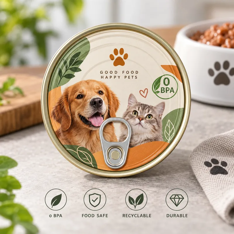 BPA Free Printed Pet Food Tinplate Lid