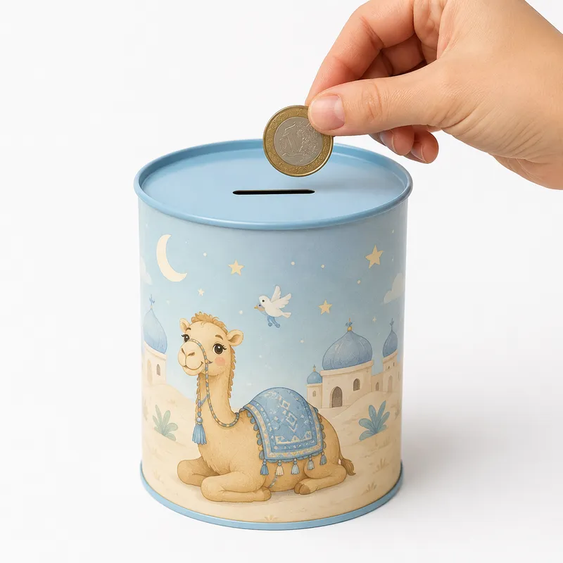 Tinplate Money Box with coin slot for children's savings and promotional gifts